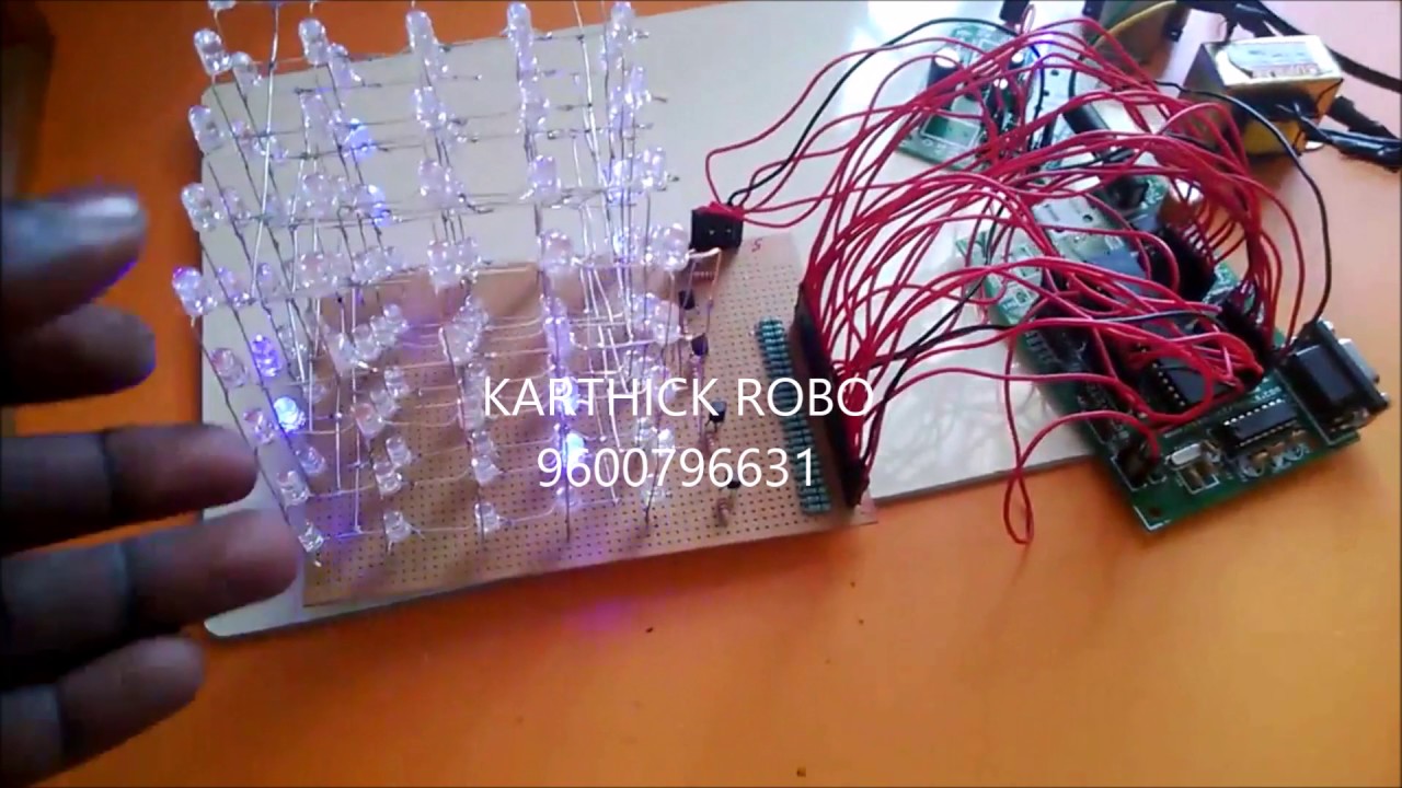 led cube 64x64x64 electronics and communication engineering videos
