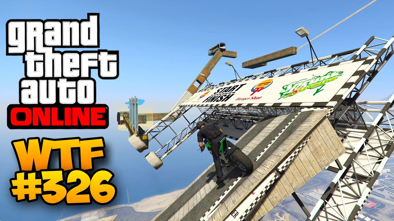 PARCOURS WTF EN MOTO DANS LE CIEL ! - GTA 5 ONLINE