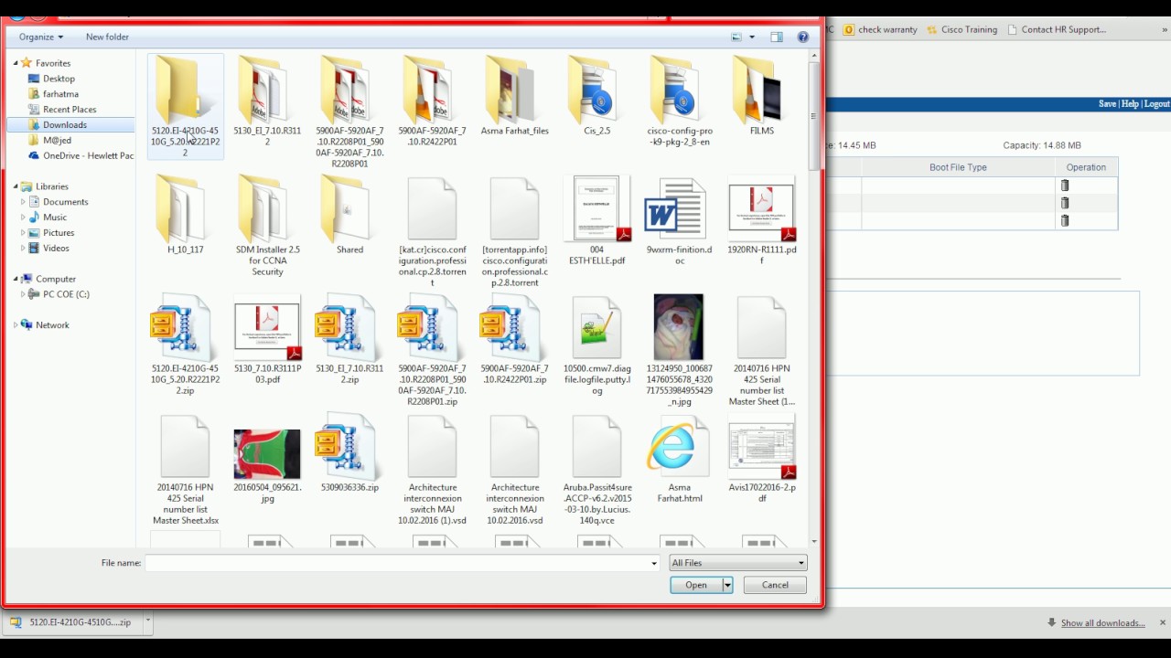 Comware 5120 upgrade Firmware via Web interface