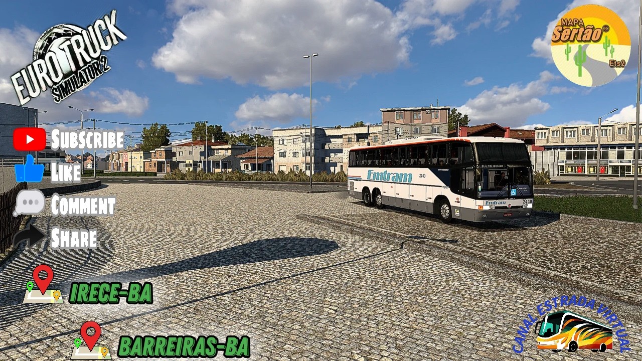 Irece-Ba x Barreiras-Ba / Marcopolo GV 1150 / Mercedes-Benz / Mapa Sertão ETS2
