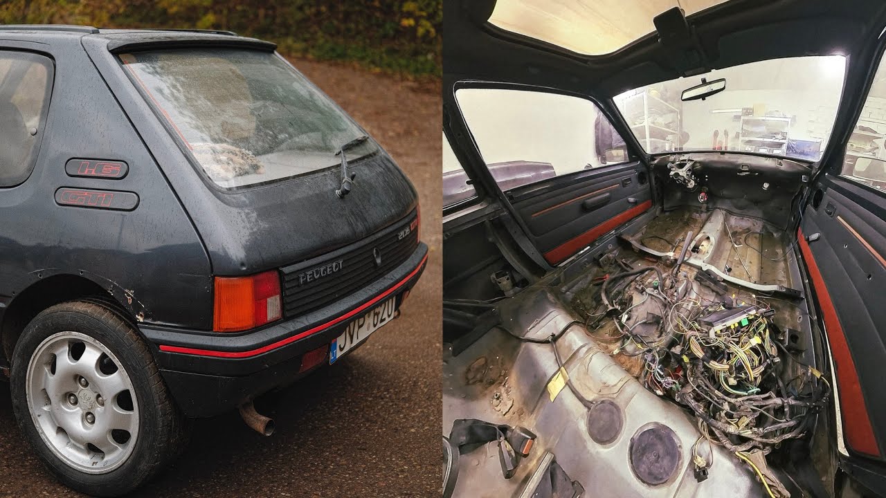 Restoring Peugeot 205 GTI (part 4) Interior disassembly