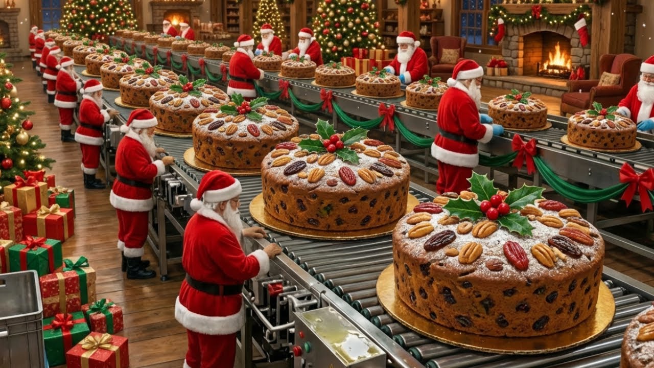 Inside the Christmas Cake Factory: The Hidden Process Behind Fruit Cakes (Full Process)