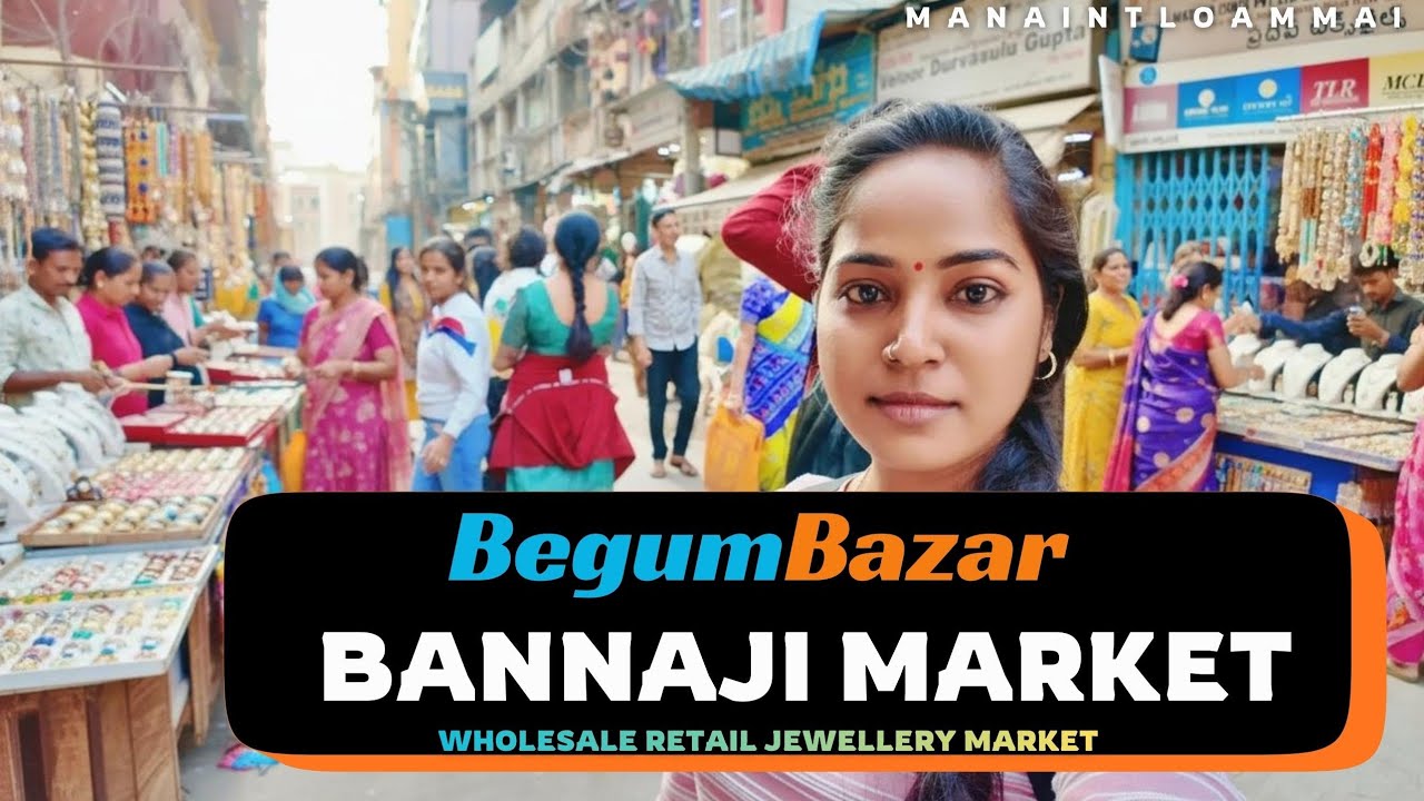 Manaintloammai Explores Bannaji Market, Begum Bazar | Wholesale Jewellery in Hyderabad 2025 😱