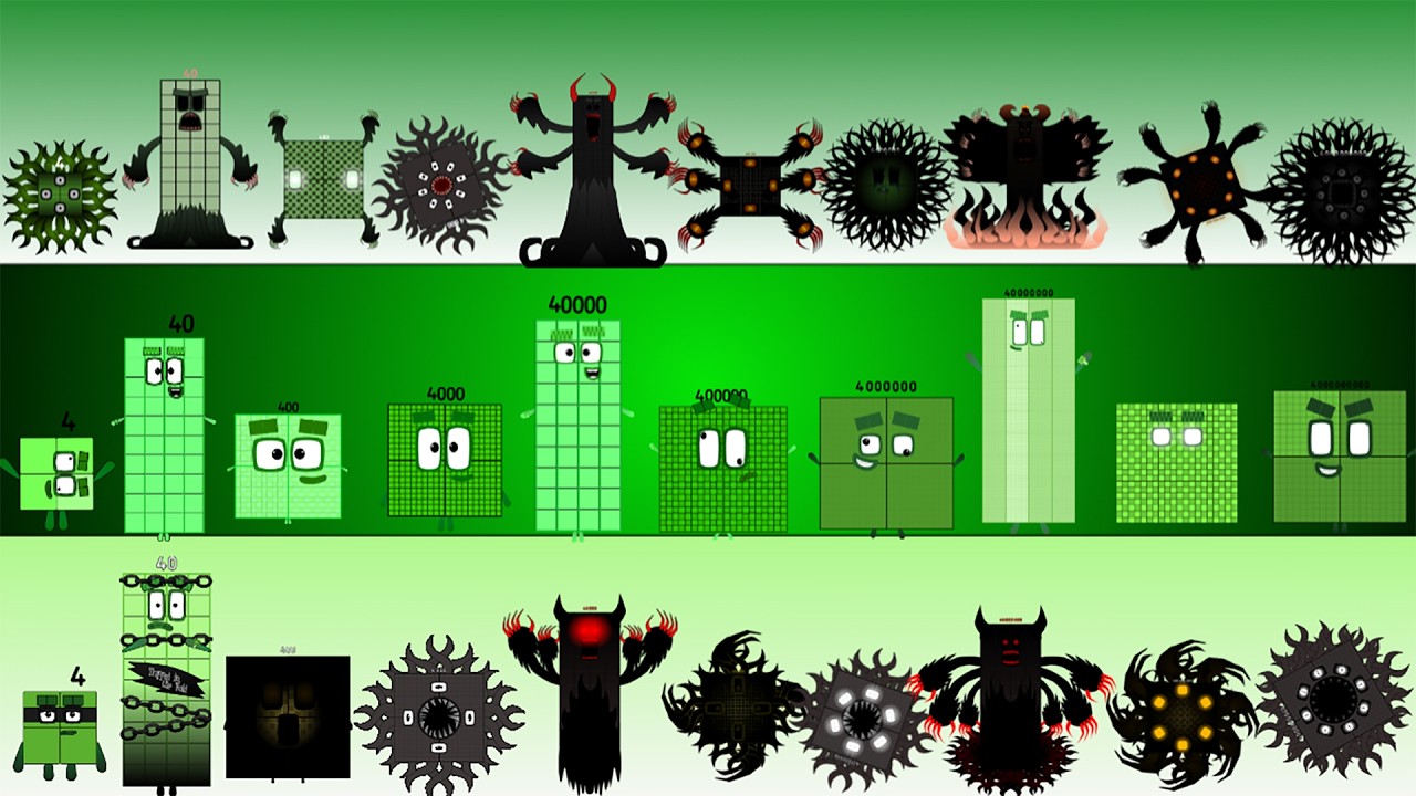 The Ultimate Battle ! Numberblocks Different Remake vs Uncanny Vs UBBD (4  - 4K -  4B ) !!
