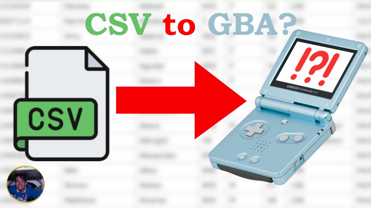 Using CSVs on the Gameboy Advance!