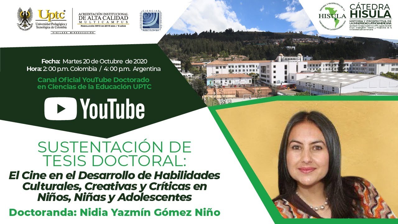 Cátedra Hisula – Sustentación de Tesis  Doctoral Nidia Gómez Niño - DCE UPTC