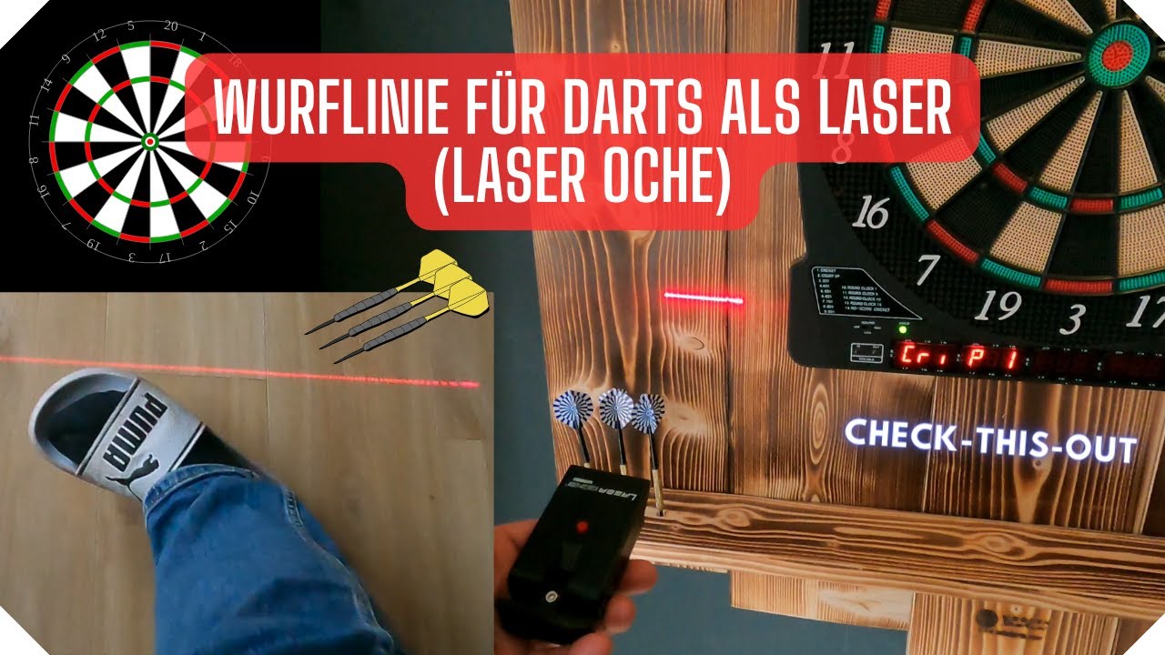 Wurflinie für Darts als Laser (Laser Oche)