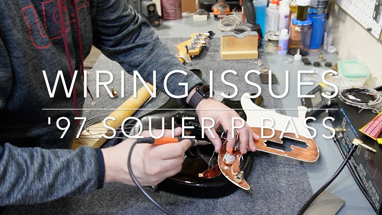 1997 Squier Affinity P Bass: Диагностика проблем с проводкой и переподключение гитары