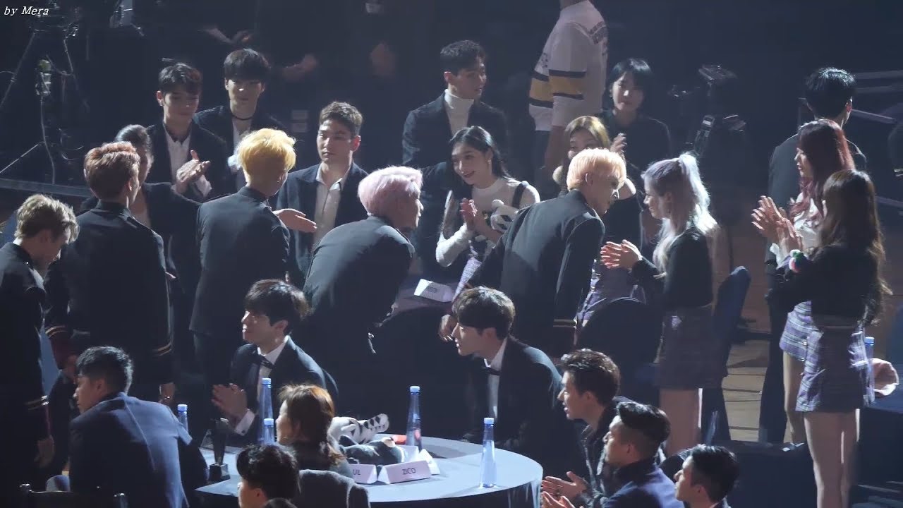 171115 세븐틴 (SEVENTEEN) 베스트 아티스트상 수상축하해주는 프리스틴,뉴이스트 [전체] 직캠 Fancam (Asia Artist Awards) by Mera