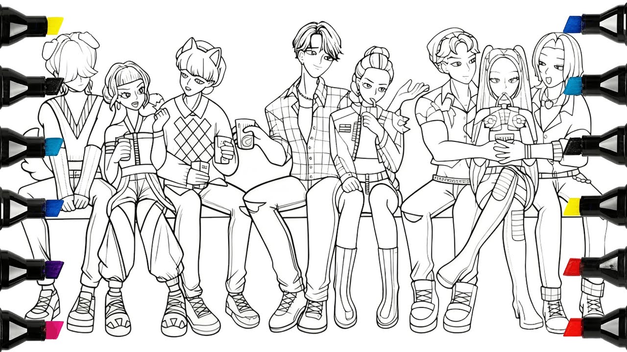 Hi friends! In this video I show you KPop Demon Hunters New Coloring Pages.
