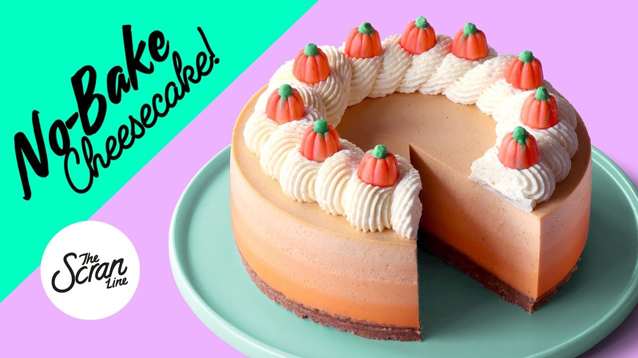 DIY No-Bake Ombre Pumpkin Cheesecake! - The Scran Line