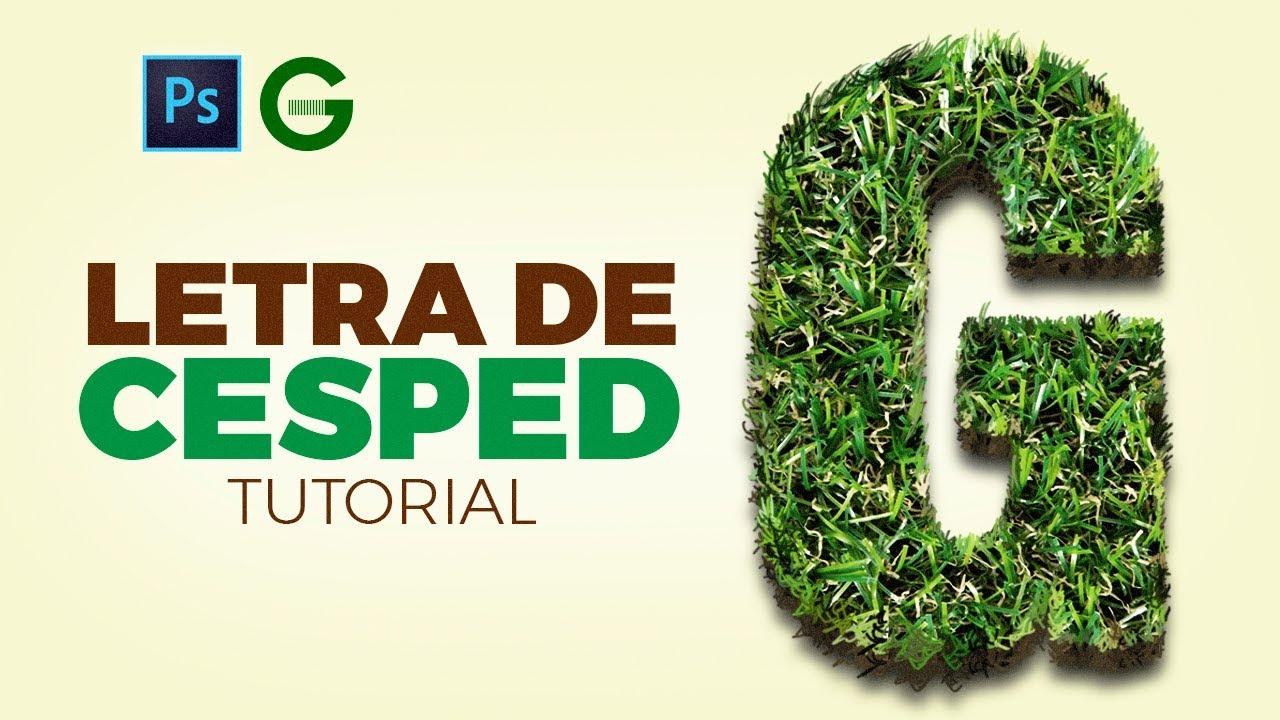 Photoshop Tutorial | Texto con Efecto Césped | Grass Effect Text