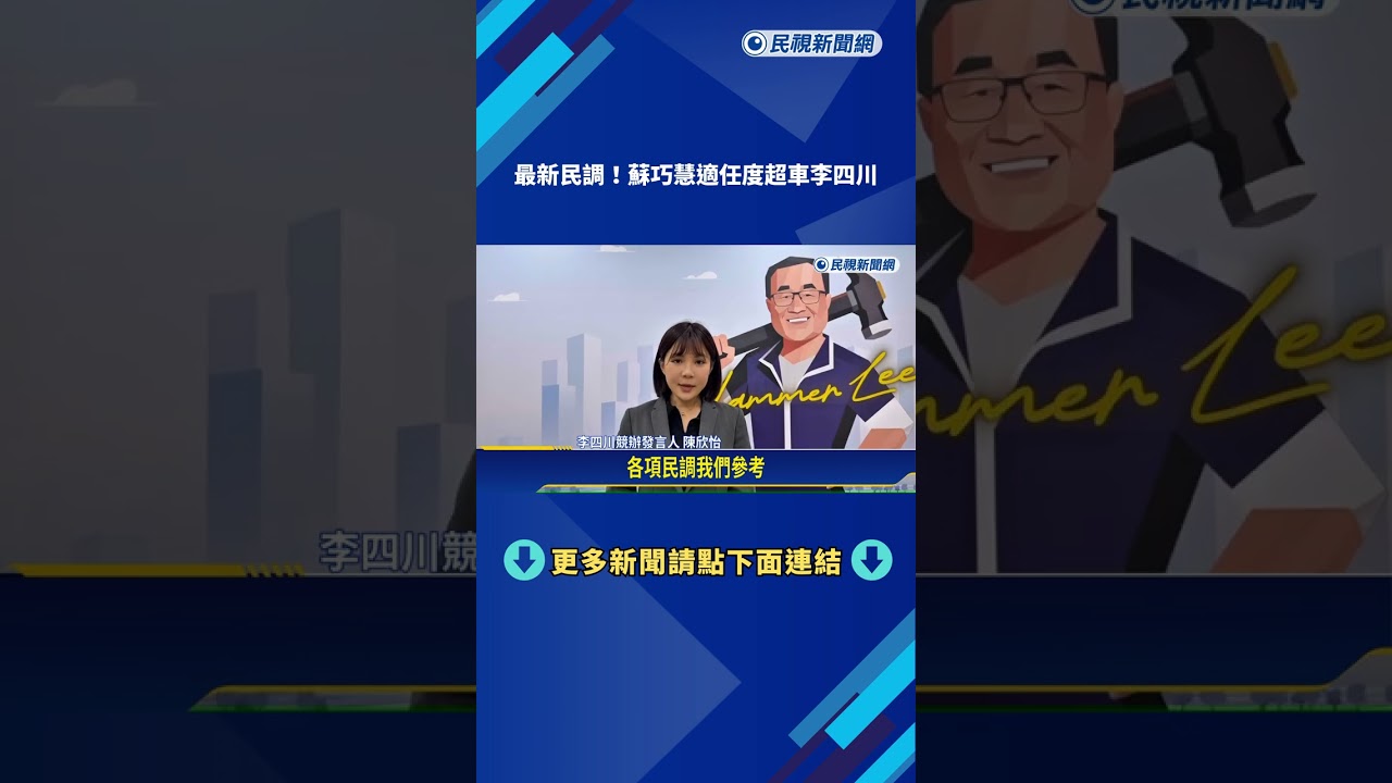 最新民調! 蘇巧慧適任度超車李四川  支持度僅落後1%－民視新聞