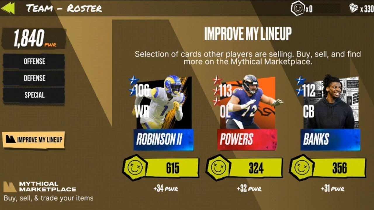 NFL RIVALS | NFT marketplaces goes live in-app