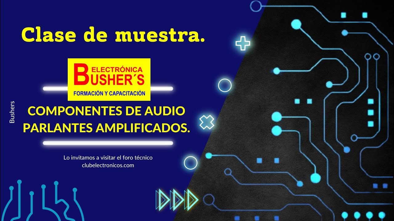 Clase 0: Bafles amplificados y Componentes de audio Nov 22-24. Cortesía Bushers clase 0