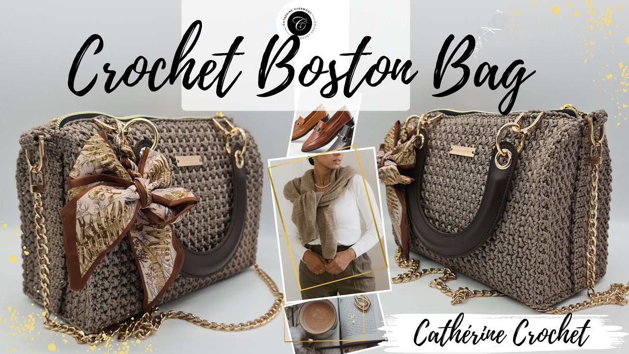 Easy Crochet Bag / Crochet Designer Bag – DIY Boston Bag Tutorial (step-by-step)