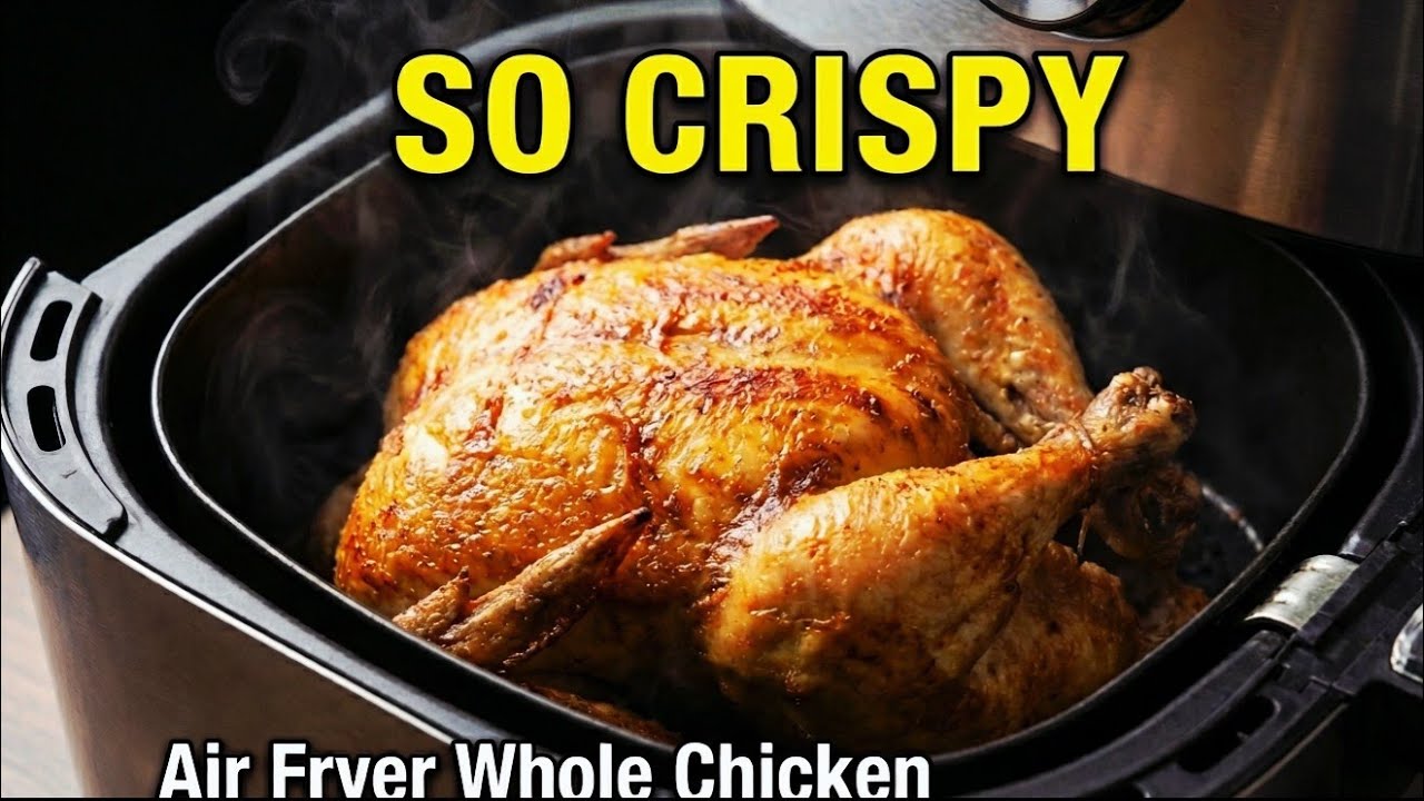 Crispy Air Fryer Whole Chicken (So Juicy!) 10/10 Would Make Again