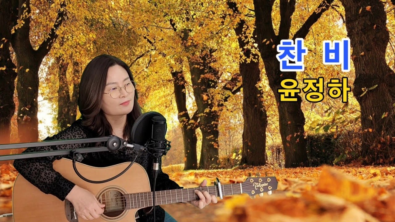찬 비(윤정하)cover by 채정숙, 기타협연-한상순선생님