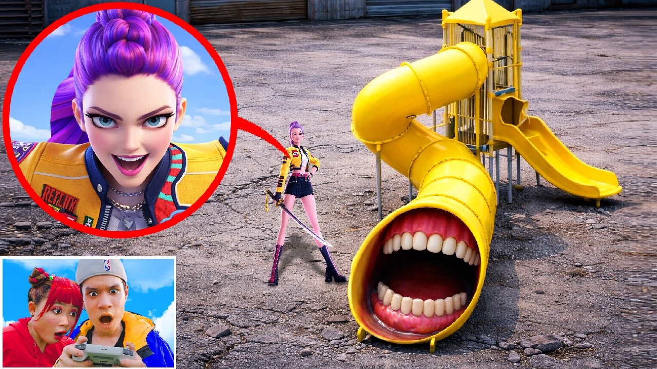 CAUGHT on DRONE: SLIDE EATER Met the KPOP DEMON HUNTERS at an Abandoned Park at 3AM?!
