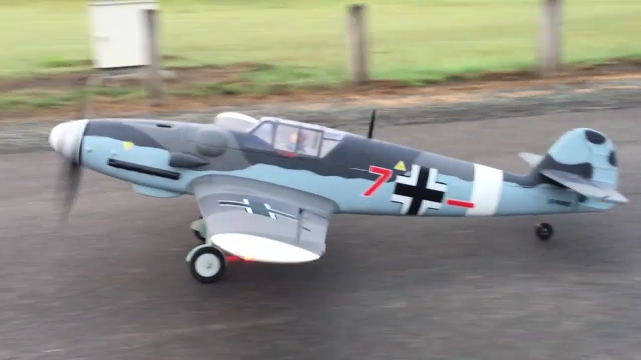 Dynam Bf109 1.3m warbird flight !  #rc