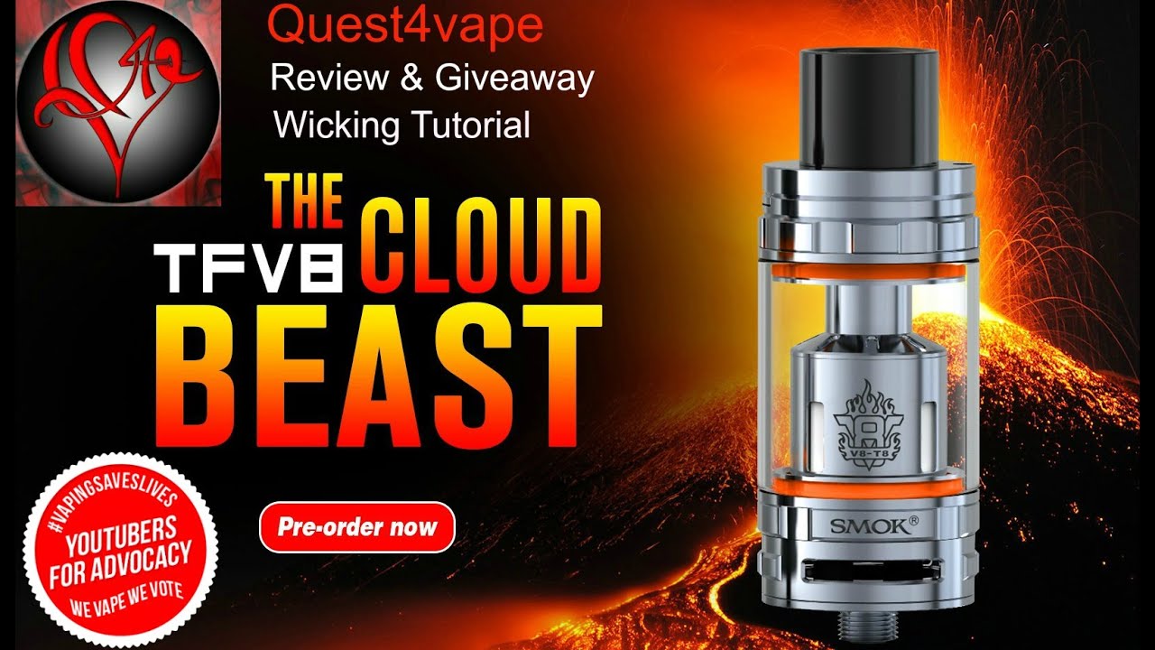 SMOK TFV8 THE CLOUD BEAST! Обзор, розыгрыш и руководство по RBA-запитке