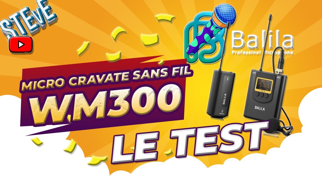 Microphone Cravate sans fil  Balila | 2 émetteurs et 1 récepteur