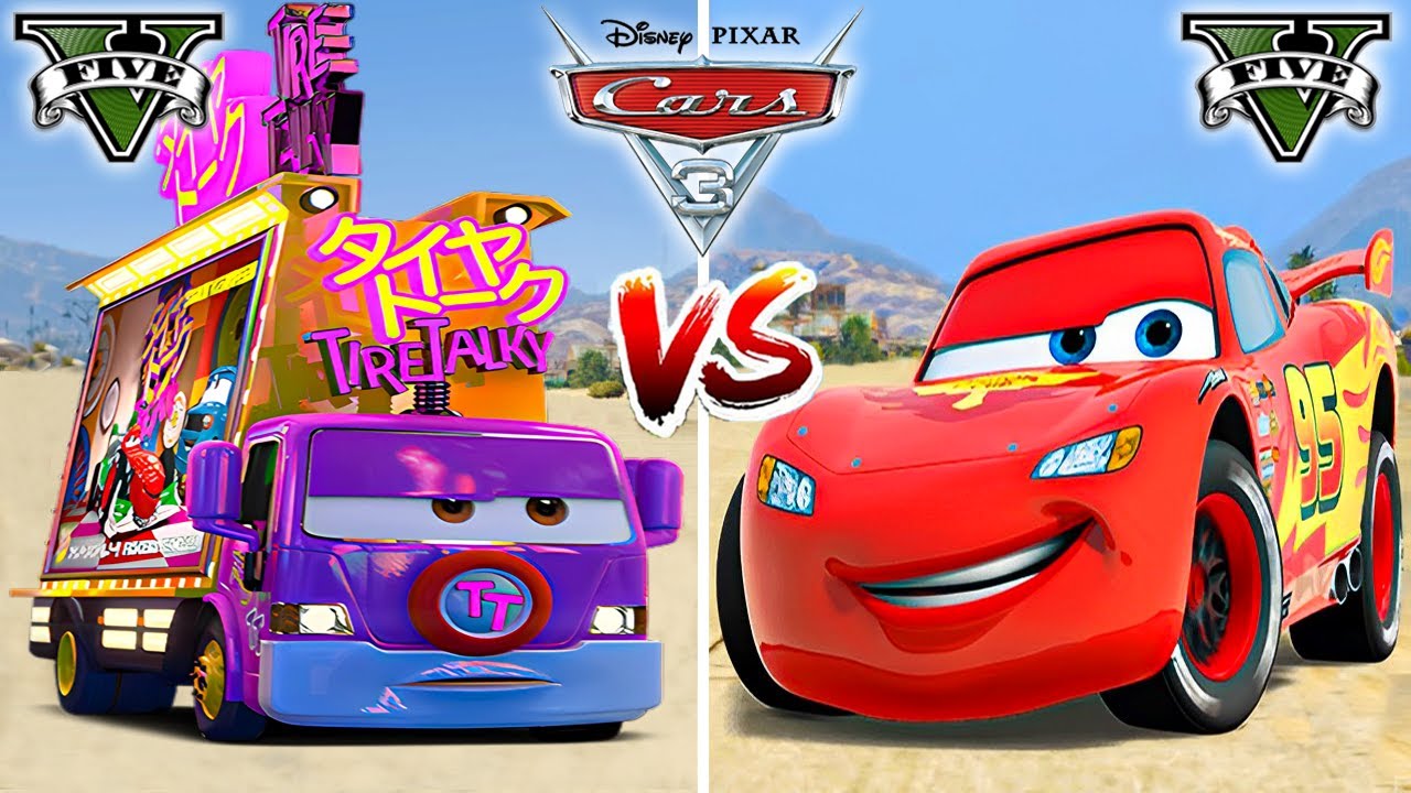 Lightning McQueen VS Taia Decotura (Disney cars) in GTA 5 - WHO IS BEST?
