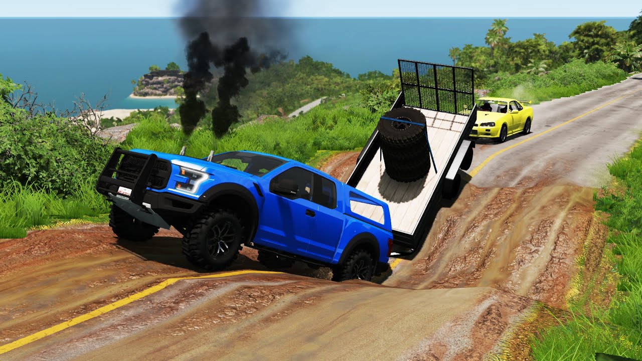 Cars vs Monster Potholes #2 | BeamNG.DRIVE