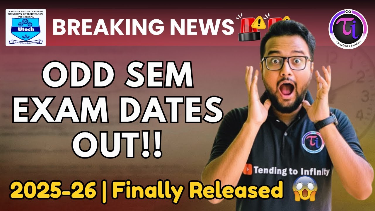 MAKAUT | Odd Sem Exam Dates Released | 2025-26 | Official Notice