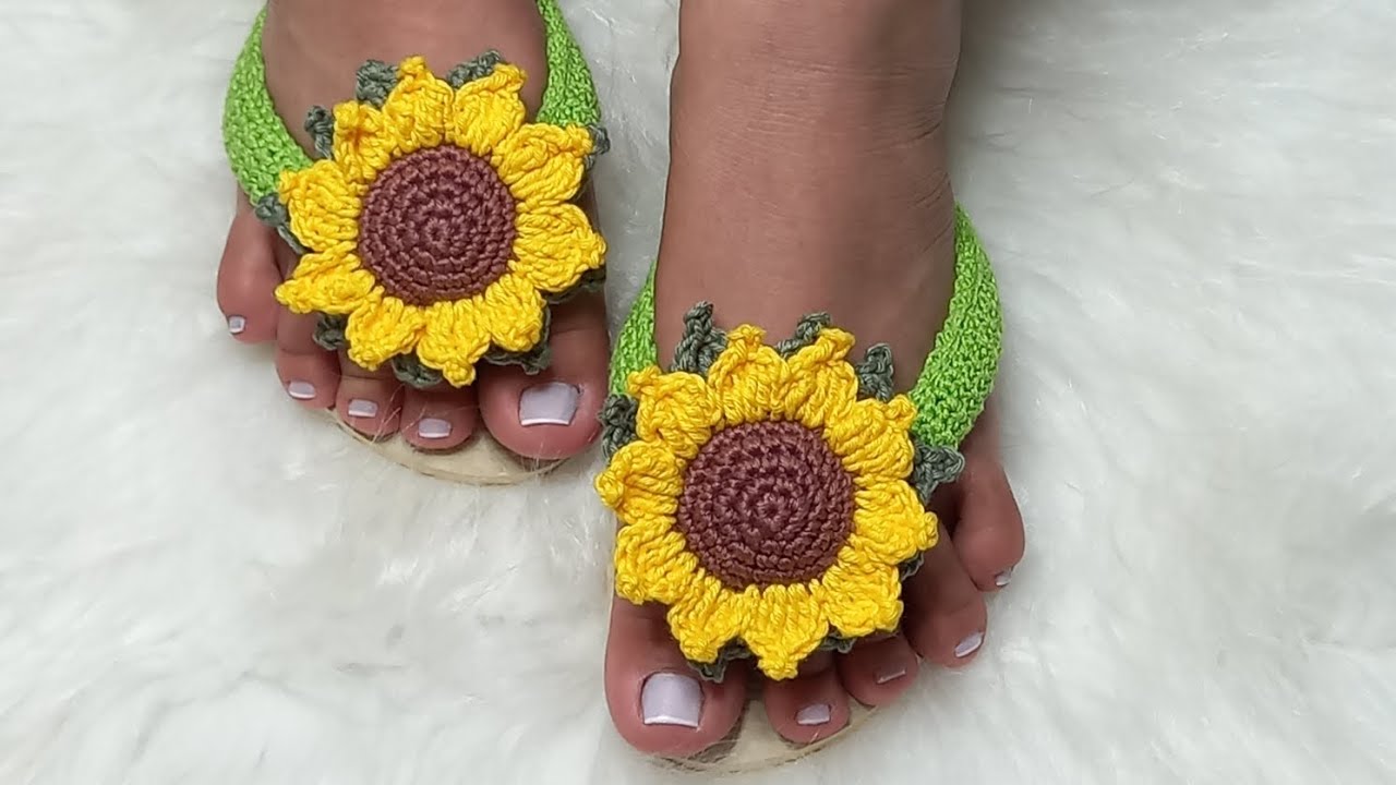 Chinelo Havaianas Costumizada em crochê