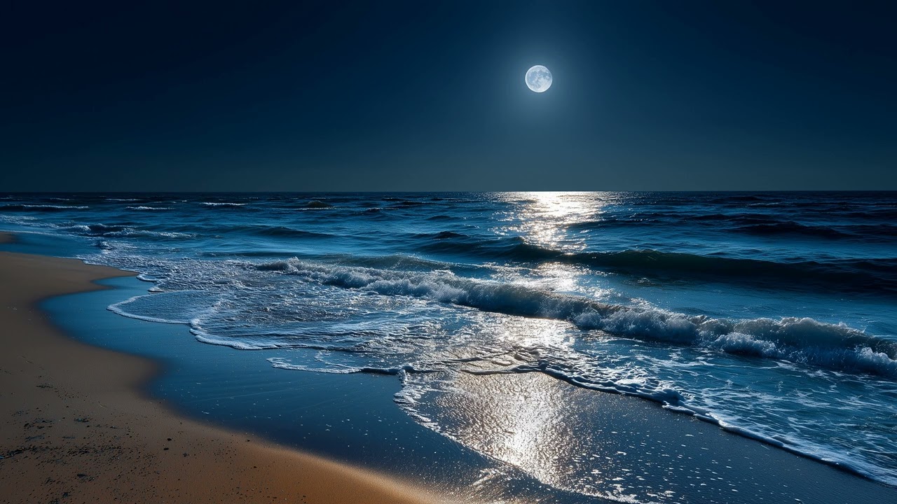 The Purest Relaxation: A Natural Beach Night Soundscape