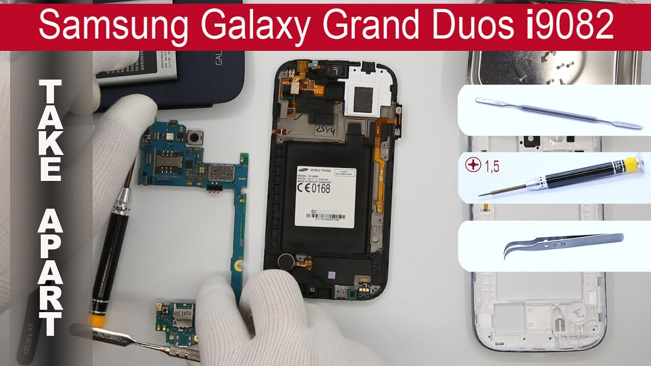 Как разобрать 📱 Samsung Galaxy i9082 (Grand Duos) Разборка и ремонт