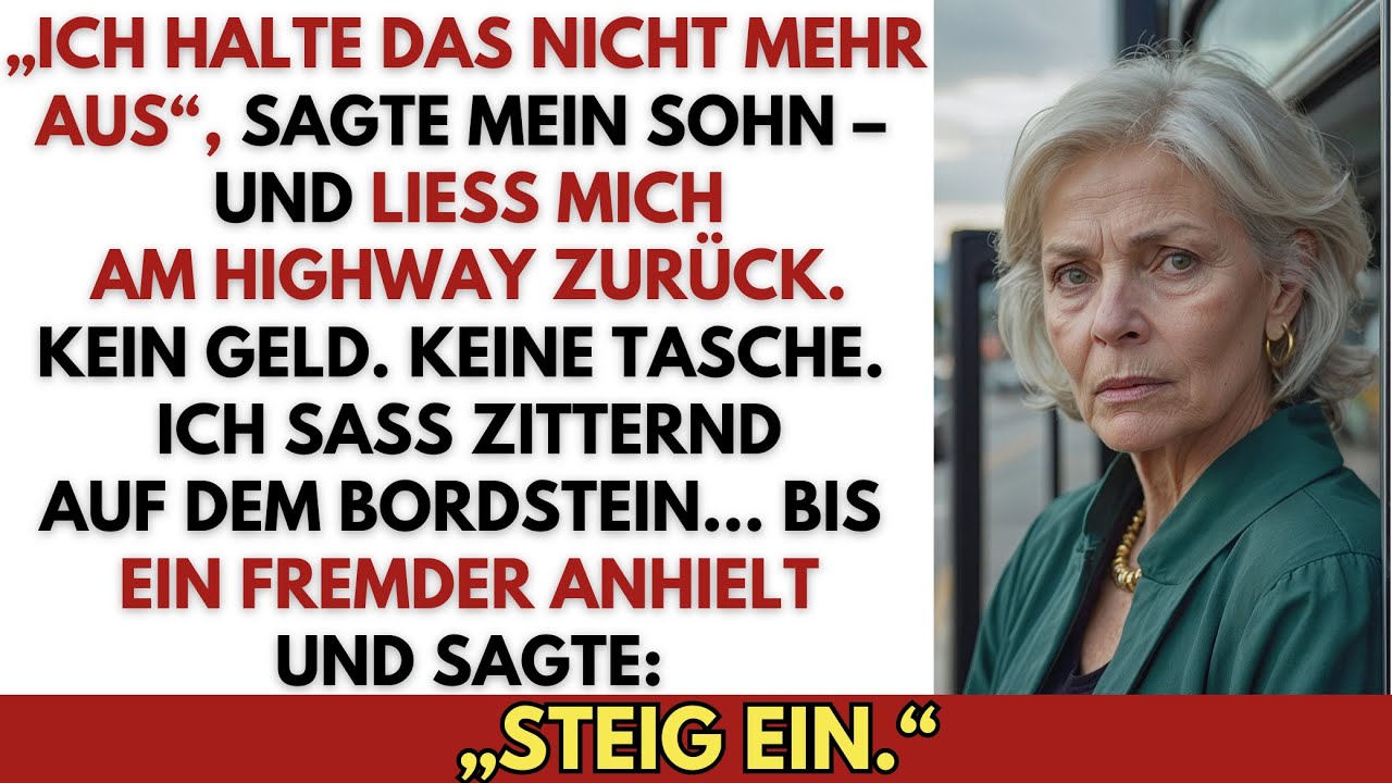 „Ich halte das nicht mehr aus“, sagte mein Sohn – dann warf er mich ohne Geld aus dem Auto.