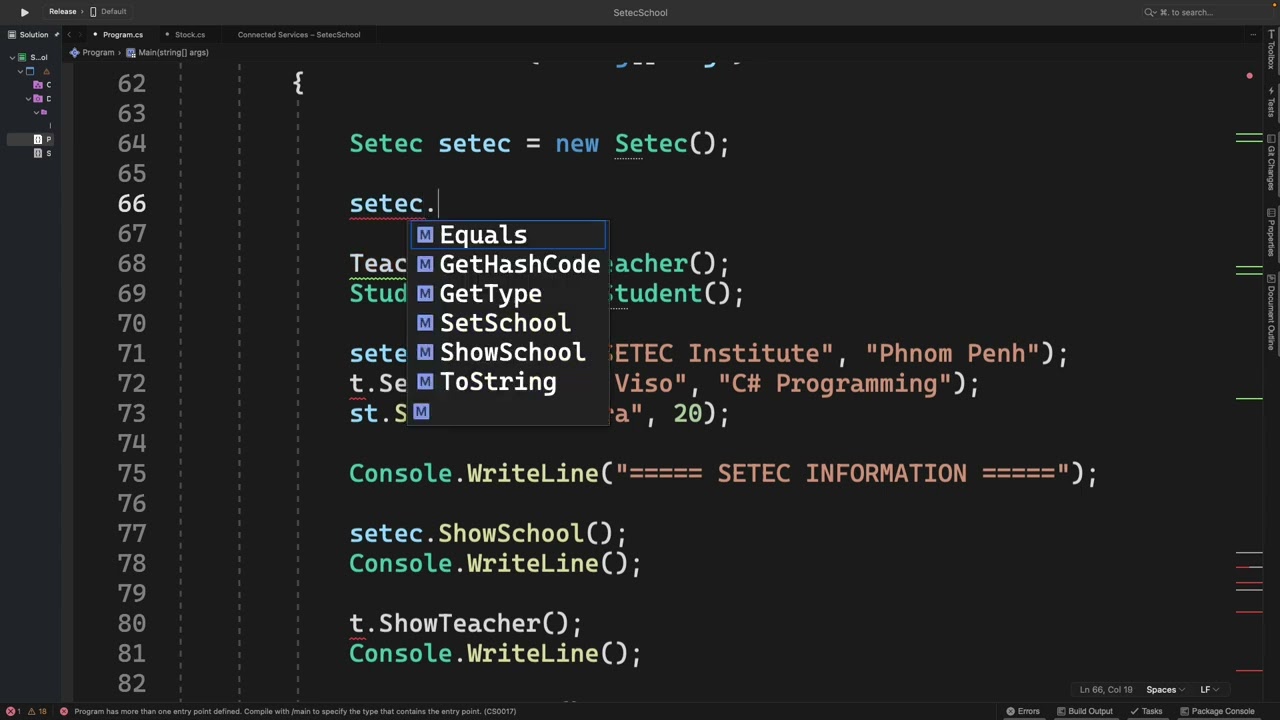 C#, OOP, class and object Part 2