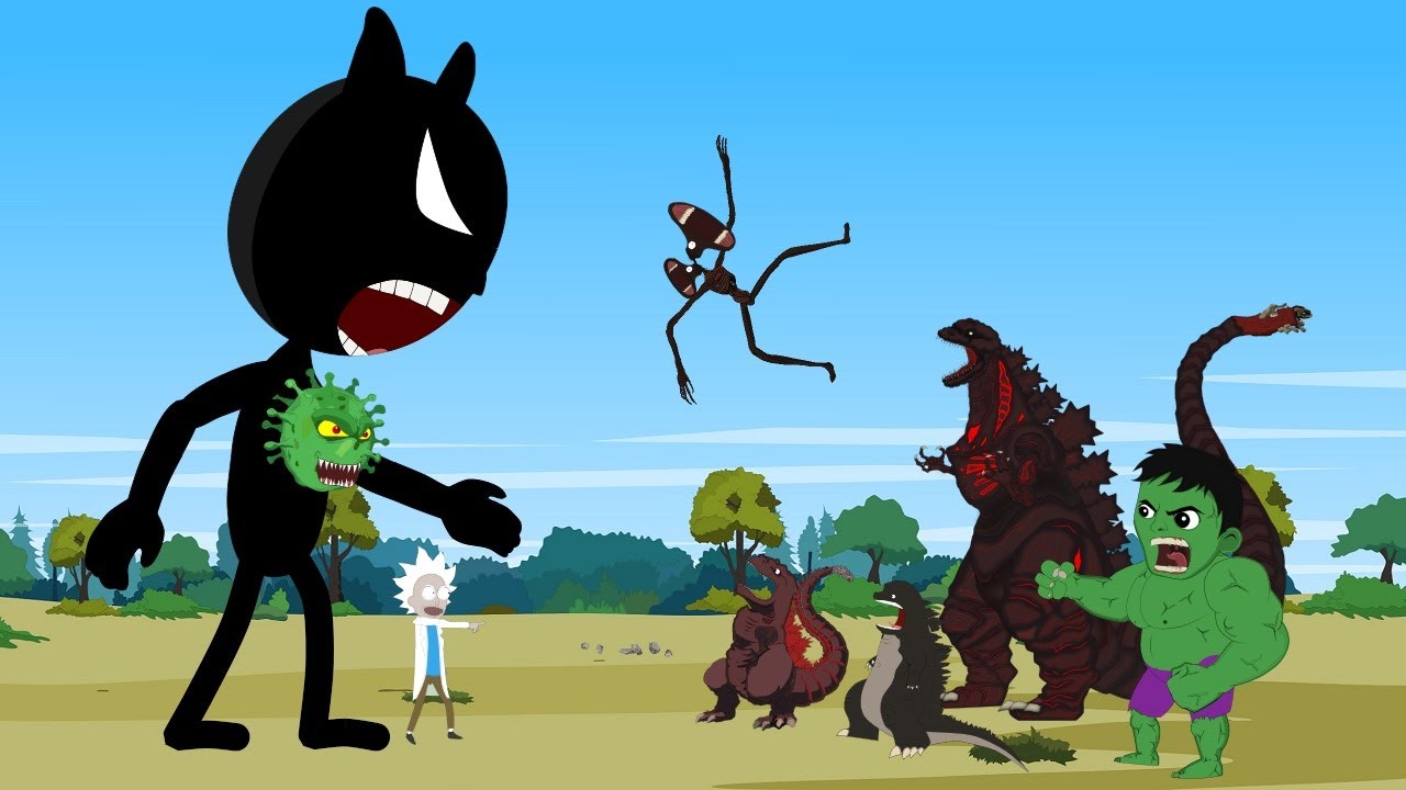Godzilla vs Cartoon Cat  | Godzilla Cartoon