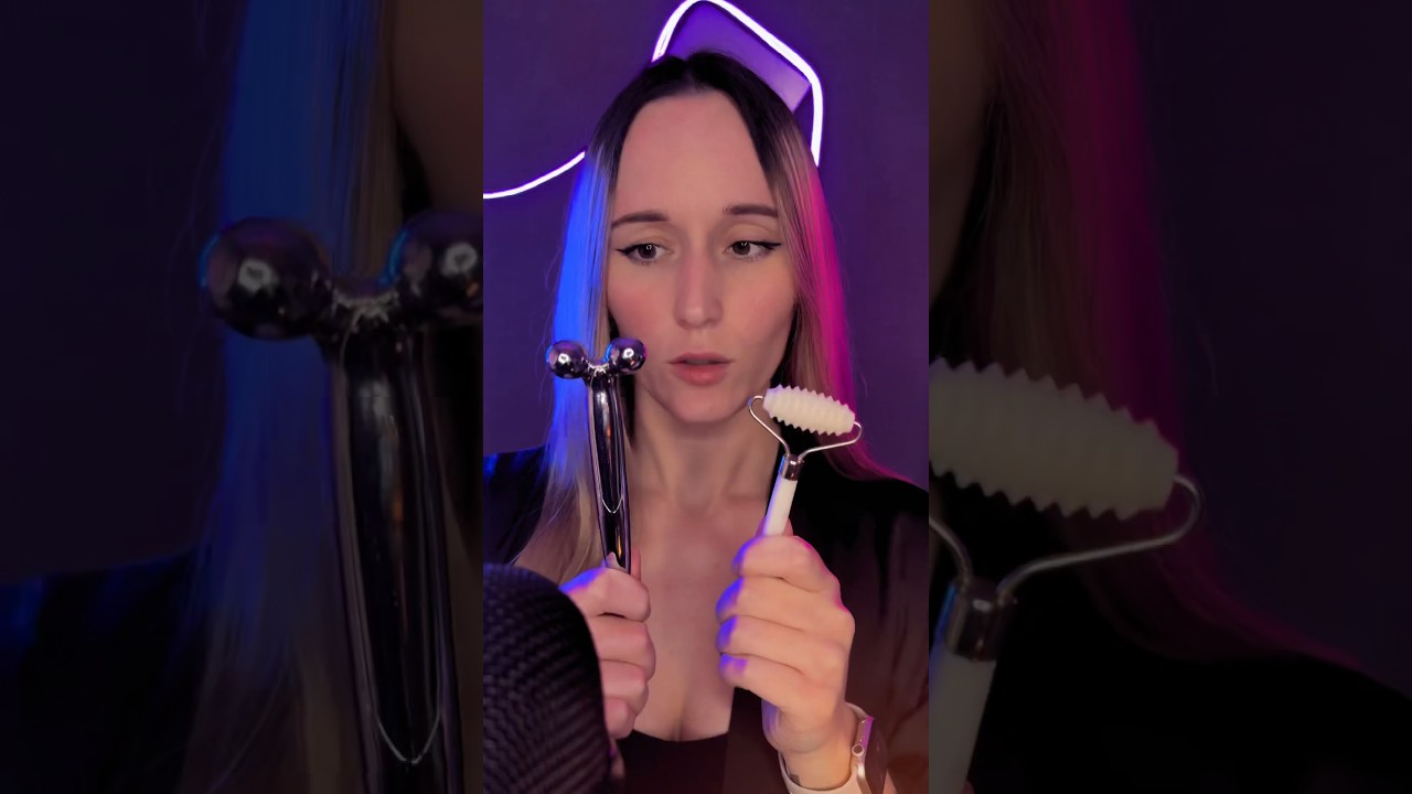 Глубокий Массаж лица за 40 секунд 😶&zwj;🌫️ #asmr #асмр