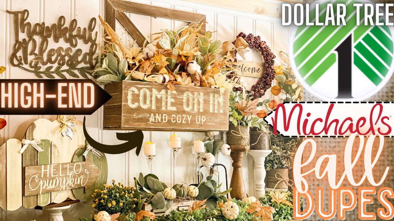 🌟MICHAEL'S INSPIRED FALL DECOR DIY'S |  NEW HIGH END DOLLAR TREE FALL FARMHOUSE DECOR DIY'S 🌟