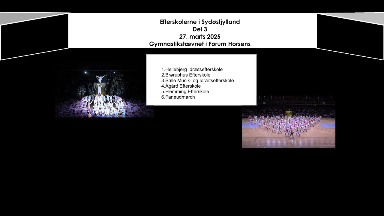 Gymnastikstævnet i Forum Horsens  Efterskolerne i Sydøstjylland   27 marts 2025  Del 3.