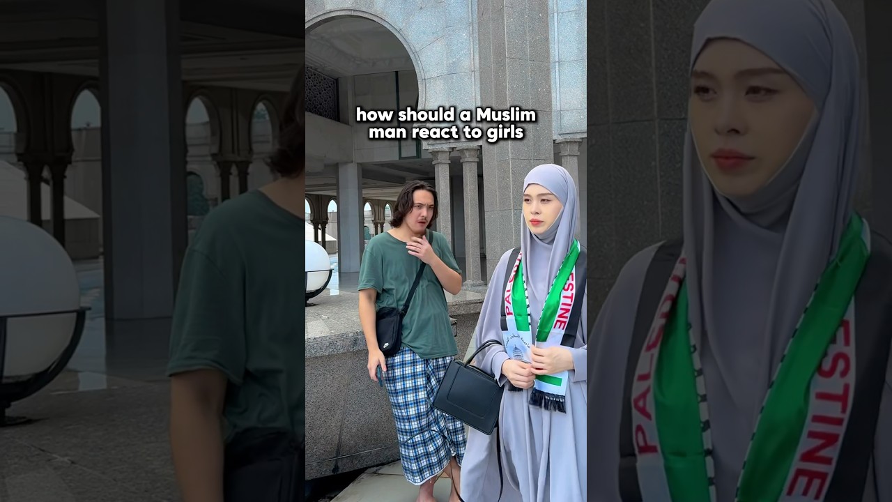 Muslim man reaction to girl #hijabi #muslim #islamic