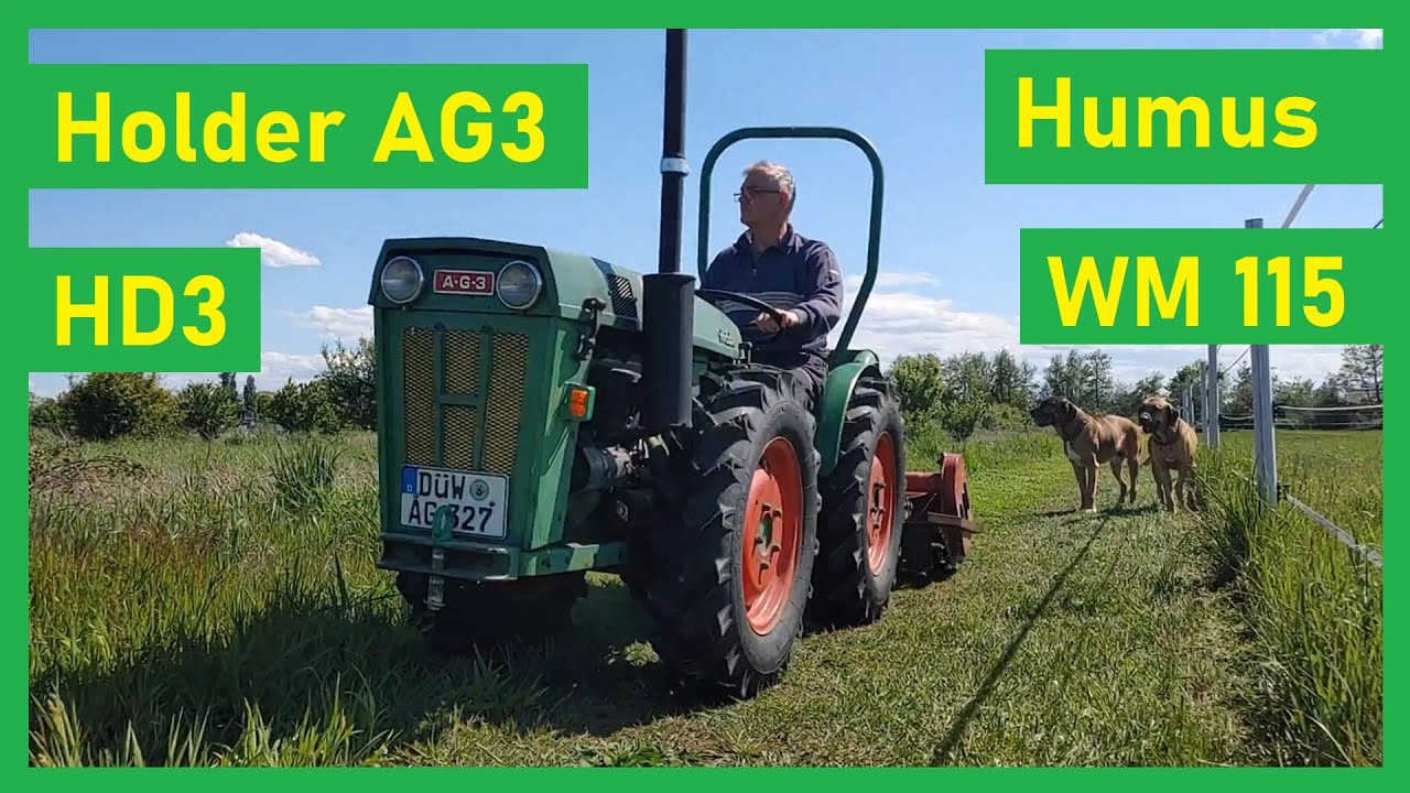 Pferdekoppel ausmulchen mit Holder AG3 und Humus WM115 | Zweitaktpower | HD-3 Motor
