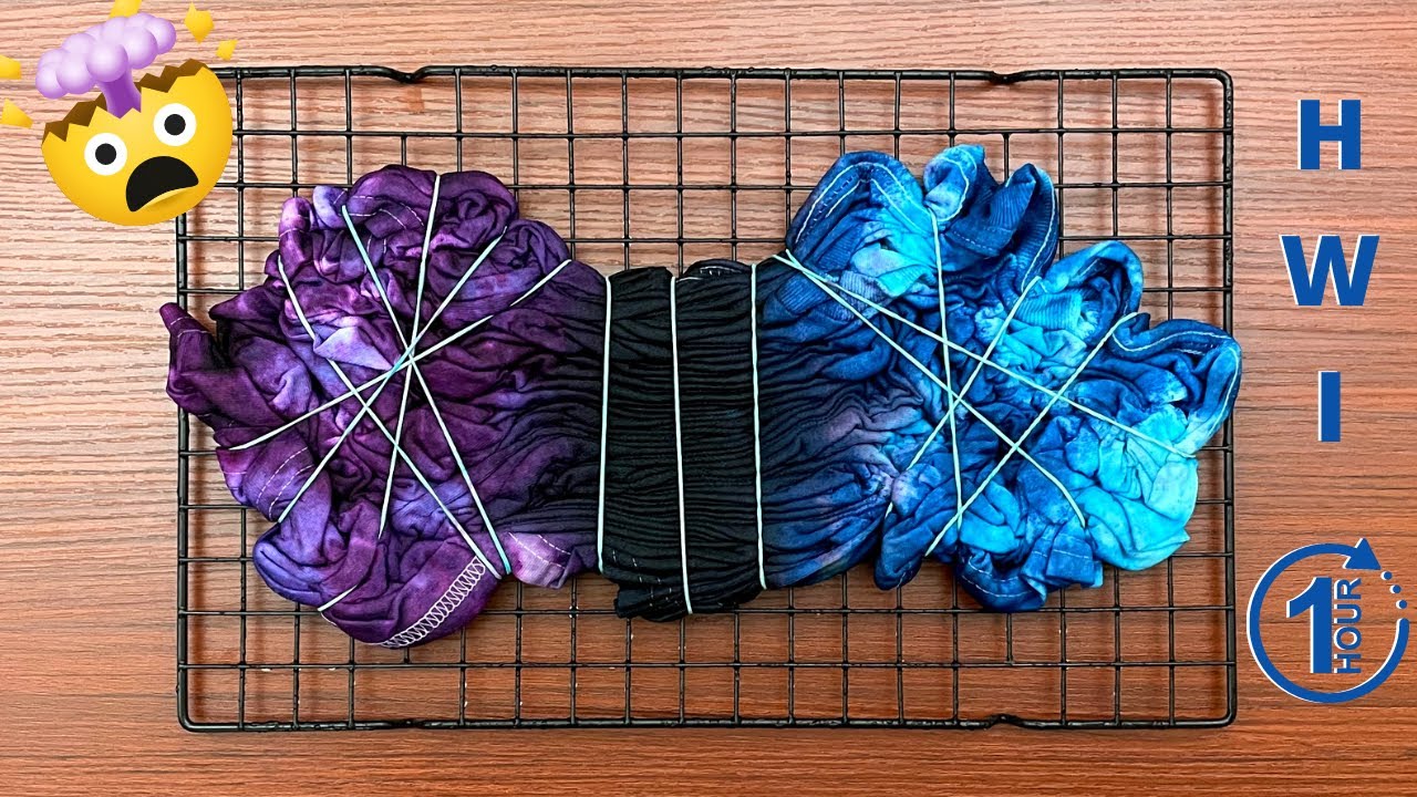 How to Tie Dye a SIDEWINDER SCRUNCH T-Shirt in 1 HOUR! - Complete Step by Step Tutorial