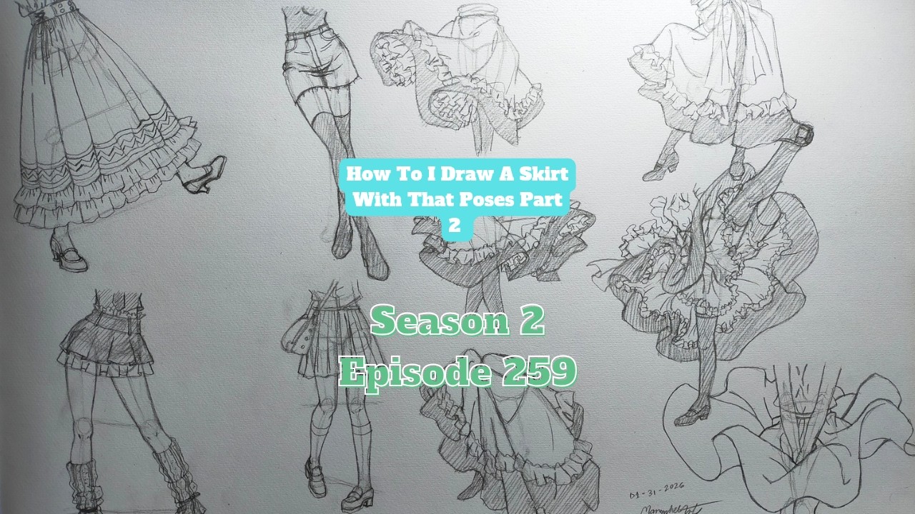 How To I Draw A Skirt With That Poses Part 2 S.2 #259 