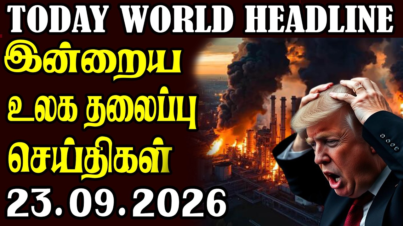 Today World Headlines  23.09.2026 ⭕  | உலகின் தலைப்புச் செய்திகள்