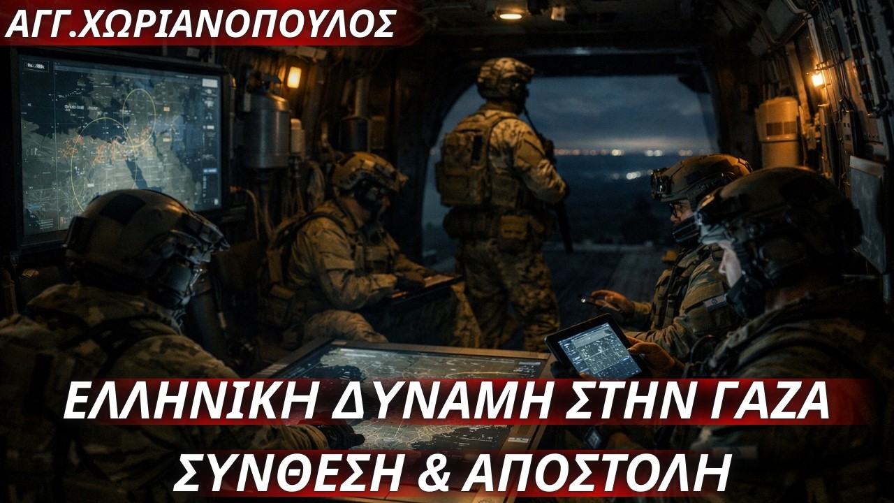 Άγγελος Χωριανόπουλος: Ελληνική δύναμη στην Γάζα-Τι σύνθεση θα έχει ποια θα είναι η αποστολή