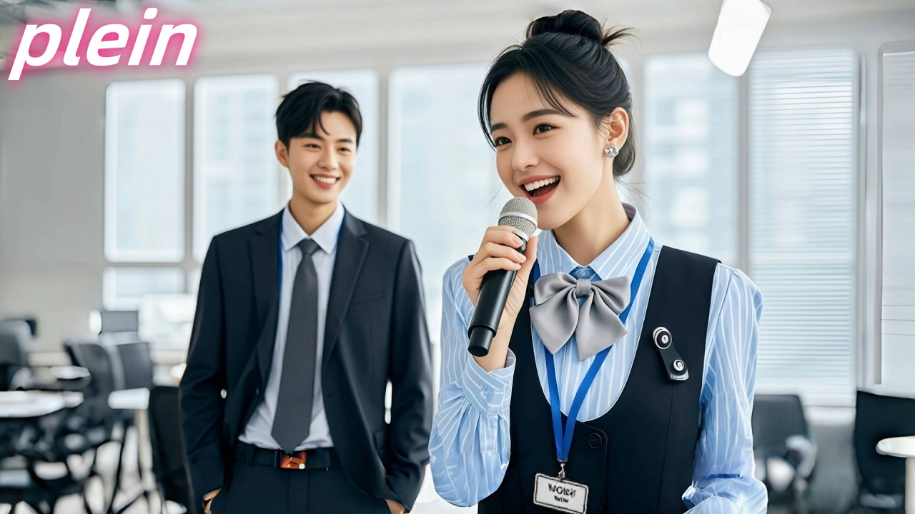 Jeune fille croit être seule au bureau et commence à chanter, PDG entre et tombe amoureux d'elle ❤