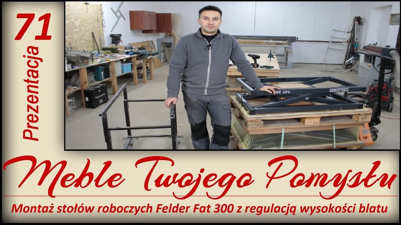 68/5000 Установка рабочих столов Felder Fat 300 с регулируемой высотой стола