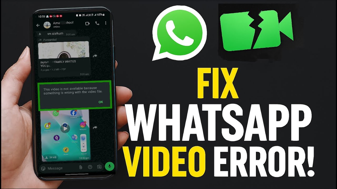 Fix WhatsApp Video Error | This Video isn’t Available Because Something is Wrong with the Video