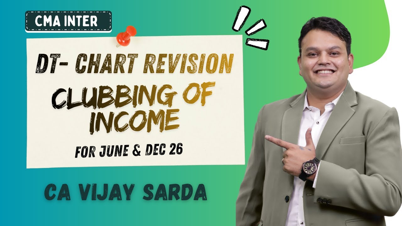 DT Revision | Clubbing of Income | CMA Inter | Jun & Dec 26 | CA Vijay Sarda