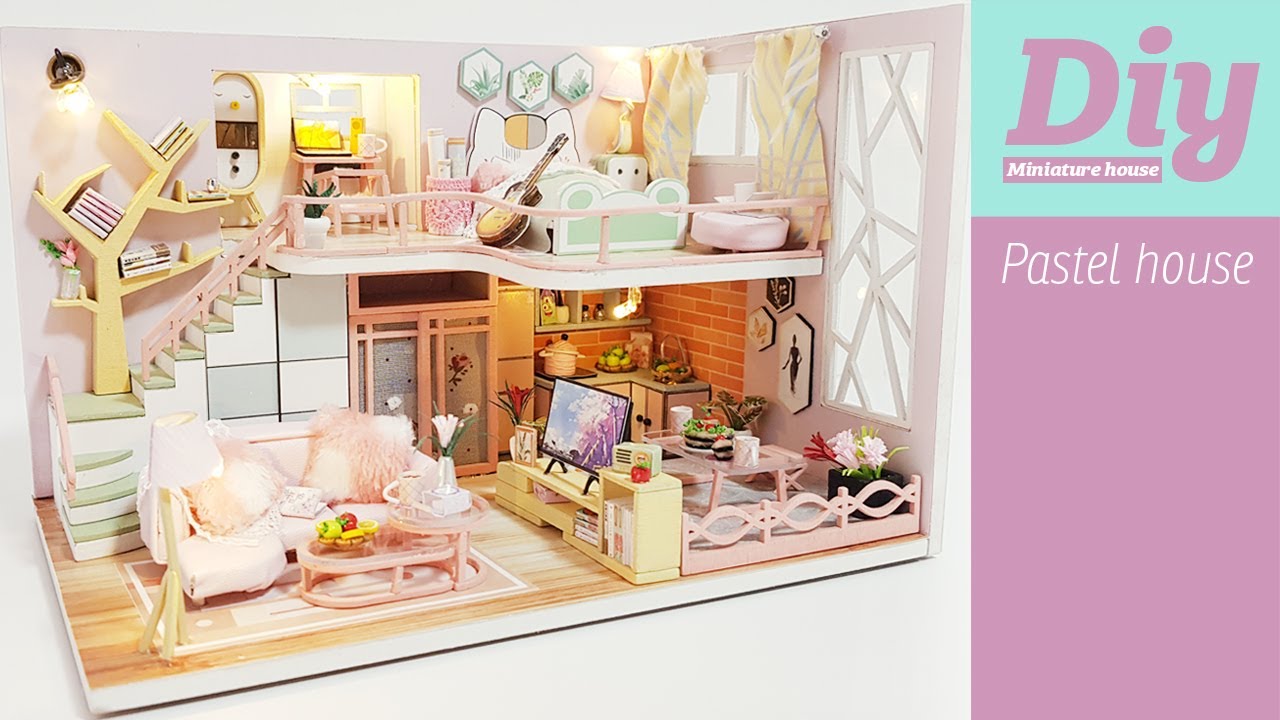 DIY Miniature Dollhouse Kit ㅣPastel houseㅣ파스텔하우스ㅣ미니어처하우스ㅣ박소소(soso miniature)