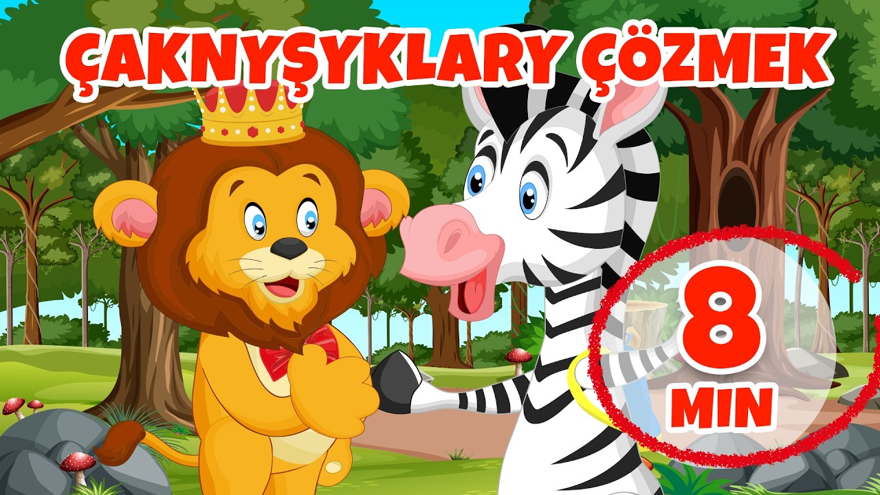 Çaknyşyklary çözmek - 8 min Giramille | Çagalar üçin goşgular we çagalar üçin aýdymlar